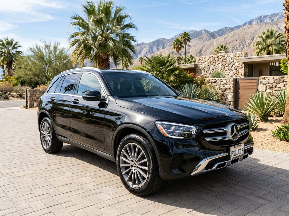 Glossy, freshly detailed Mercedes-Benz GLC after detailing